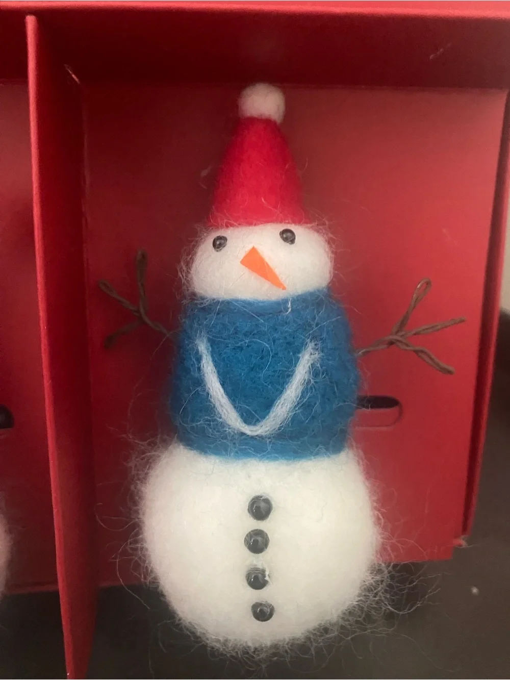 Williams Sonoma Felt Snowmen Set of Four NWT